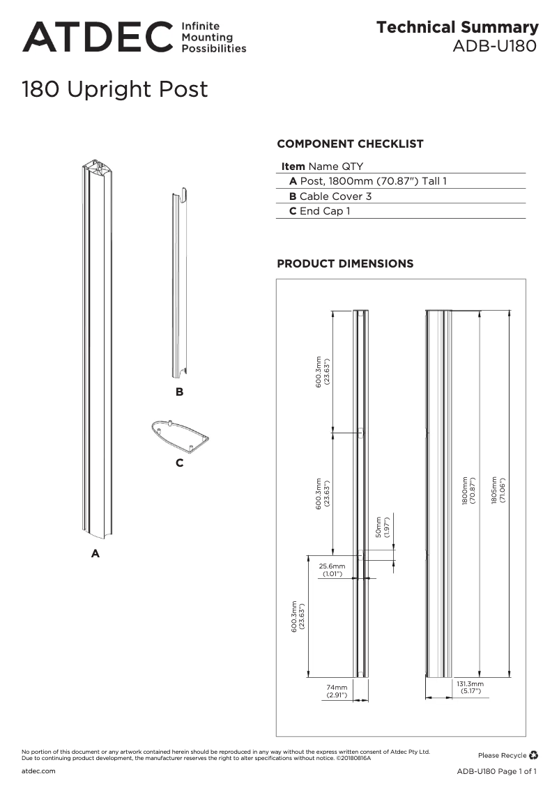 Página 1 del manual Manual de usuario Atdec ADB-U180-S