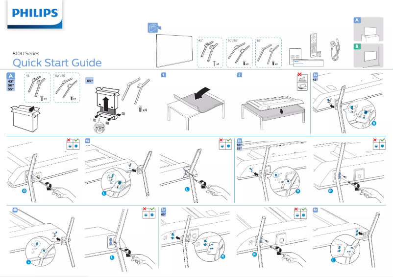 Page n°1 - Guide de démarrage rapide Philips 55PUD8115