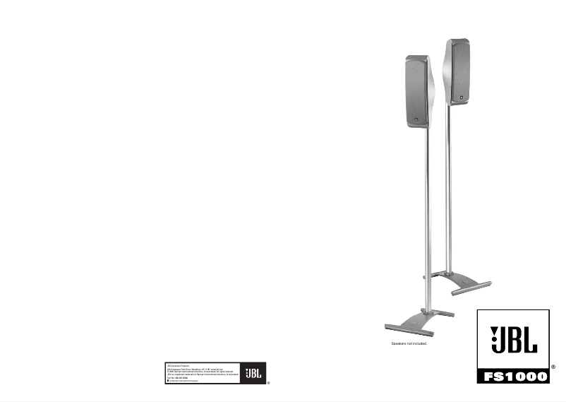 Page n°1 - Manuel utilisateur JBL FS1000