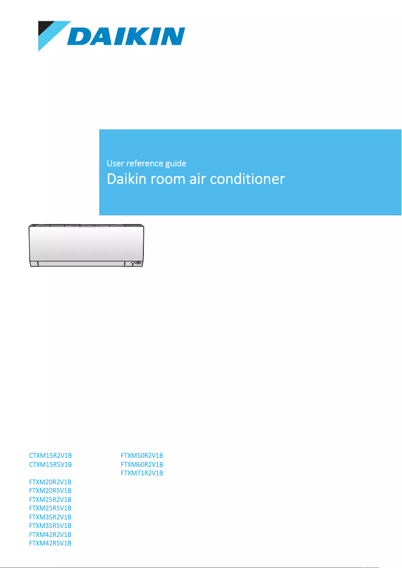 Page 1 de la notice Manuel utilisateur Daikin FTXM42R5V1B