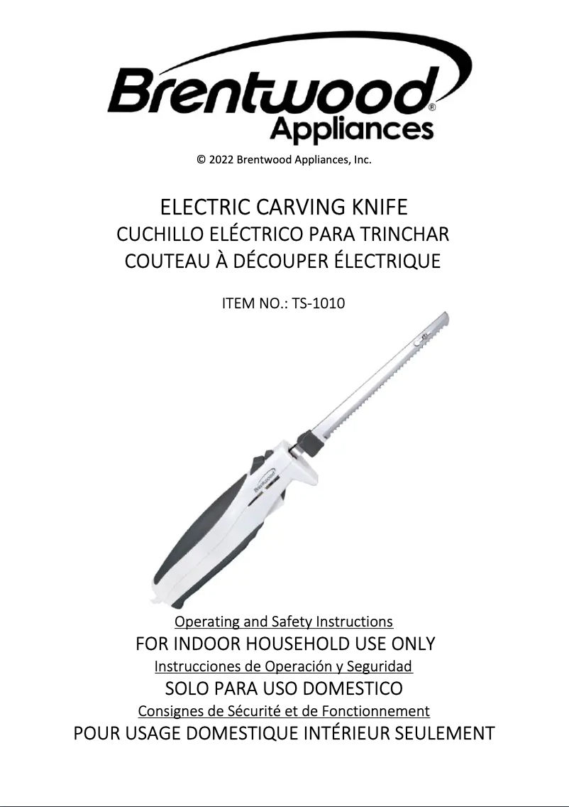 Page n°1 - Manuel utilisateur Brentwood TS-1010