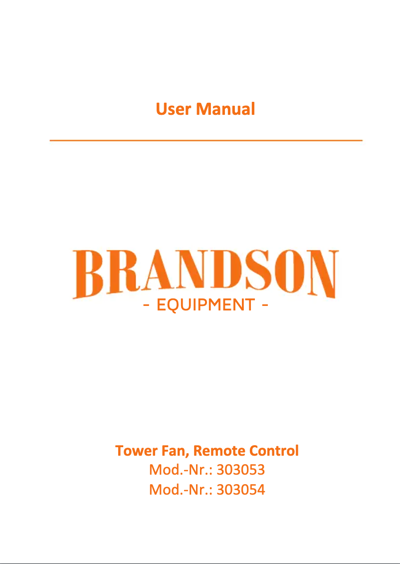 Page 1 de la notice Manuel utilisateur Brandson 303053