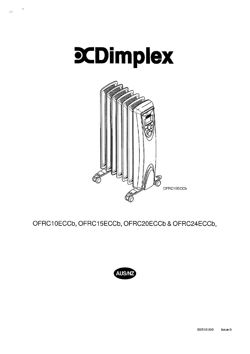 Page 1 de la notice Manuel utilisateur Dimplex OFRC24ECCB