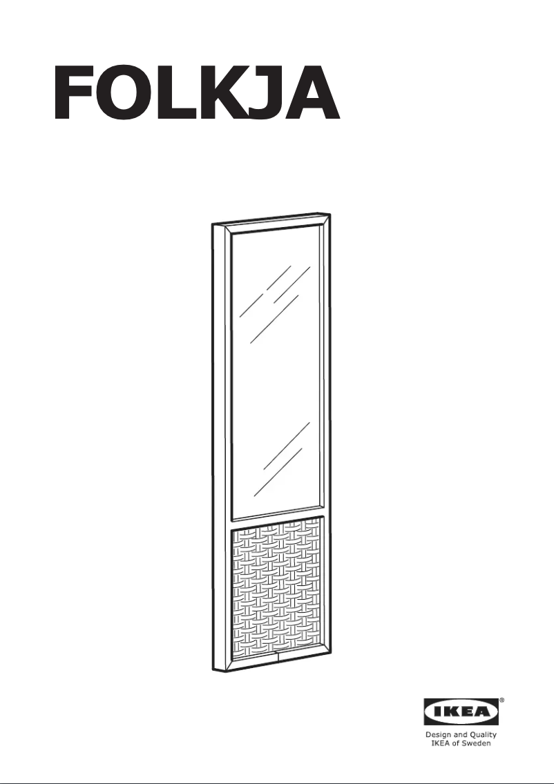 First page image of the manual for FOLKJA