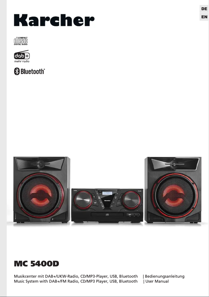 Page n°1 - Manuel utilisateur Kärcher MC 5400D