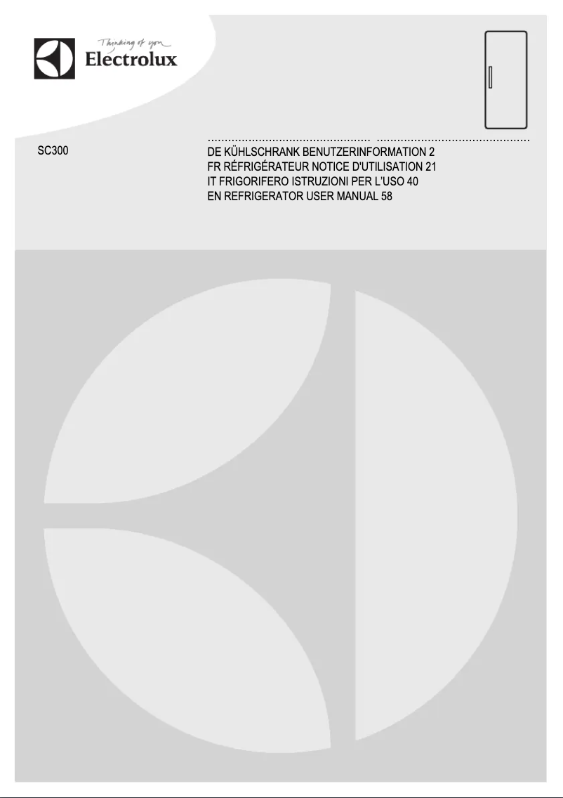 Page 1 de la notice Manuel utilisateur Electrolux SC300