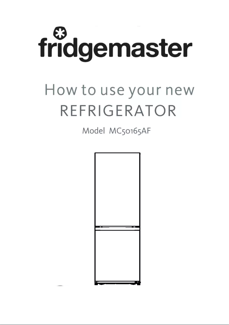 Page n°1 - Manuel utilisateur Fridgemaster MC50165AF