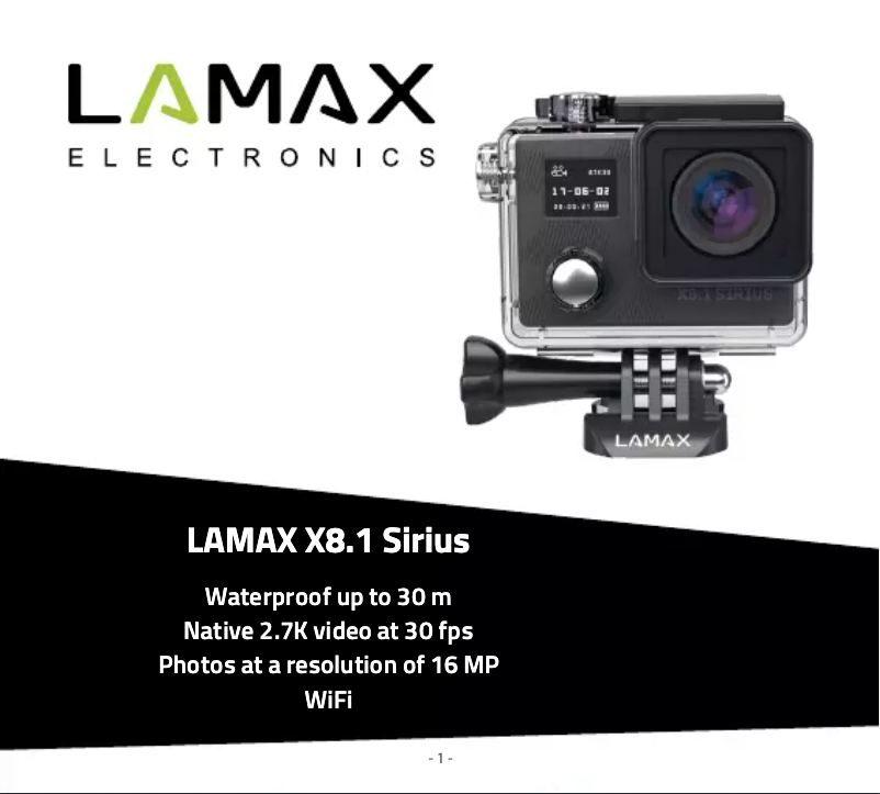 Image de la première page du manuel de l'appareil X8.1 Sirius