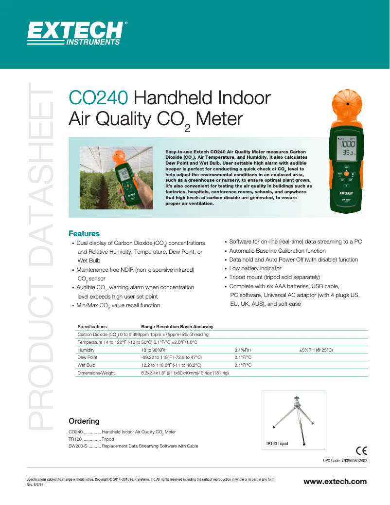 Image de la première page du manuel de l'appareil CO240