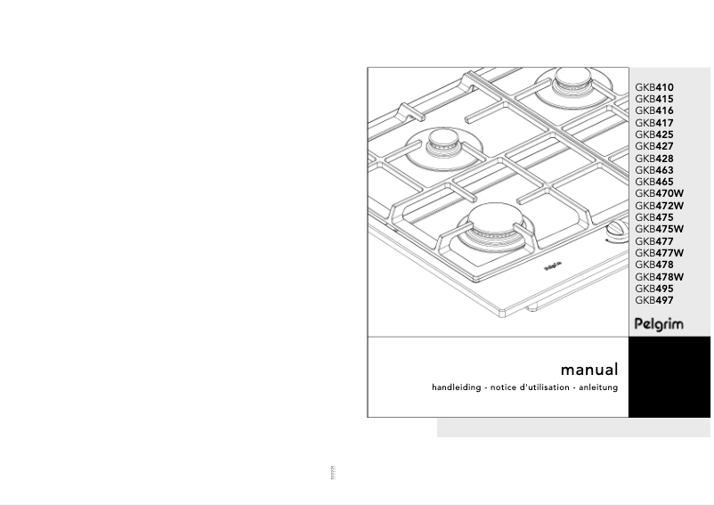 Page n°1 - Manuel utilisateur Pelgrim GKB427