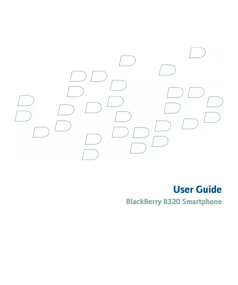 Page n°1 - Manuel utilisateur BlackBerry 8320