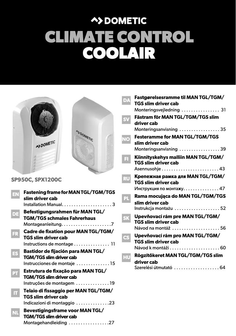 Página 1 del manual Manual de usuario Dometic SPX 1200C