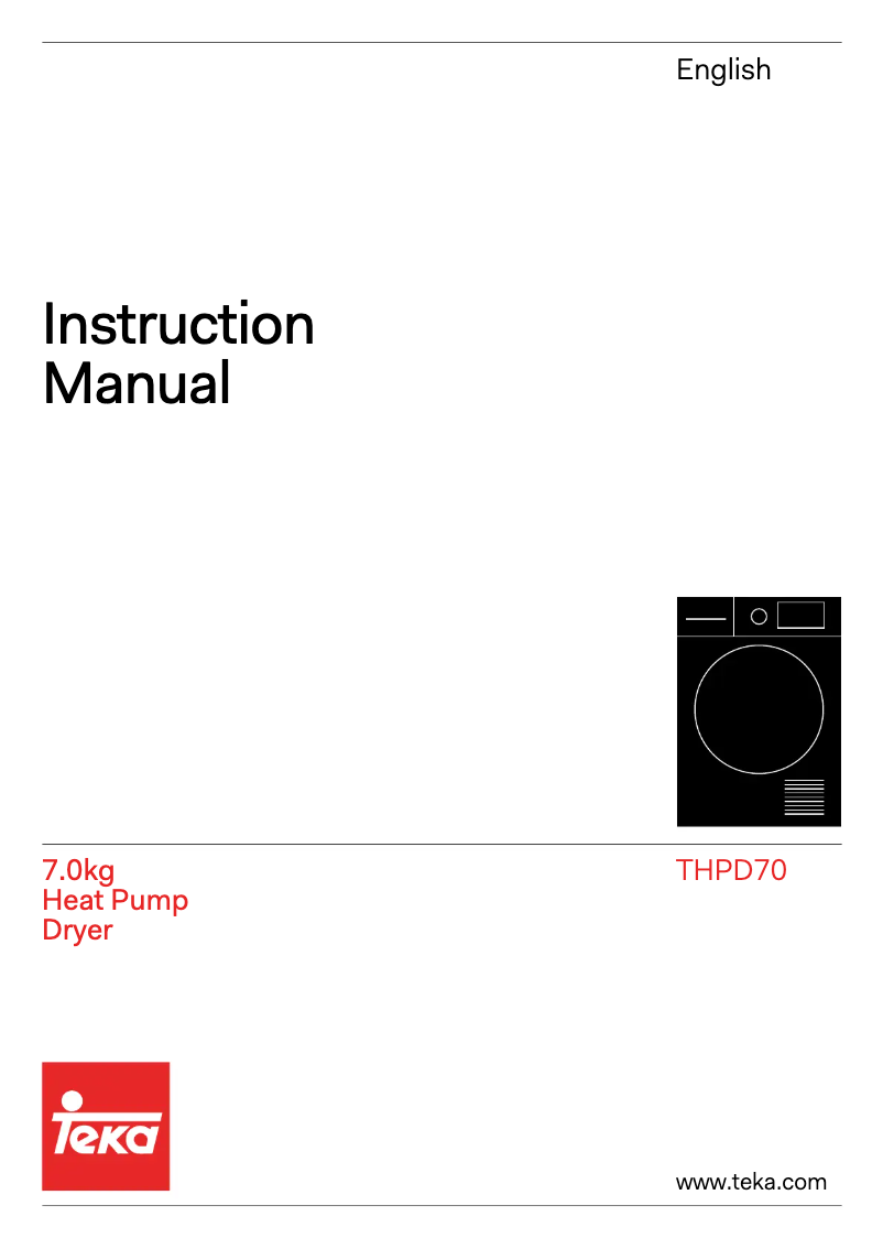 Image de la première page du manuel de l'appareil THPD70