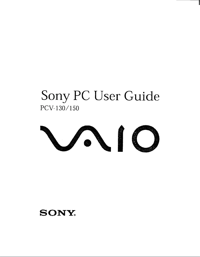 Page n°1 - Manuel utilisateur Sony Vaio PCV-130