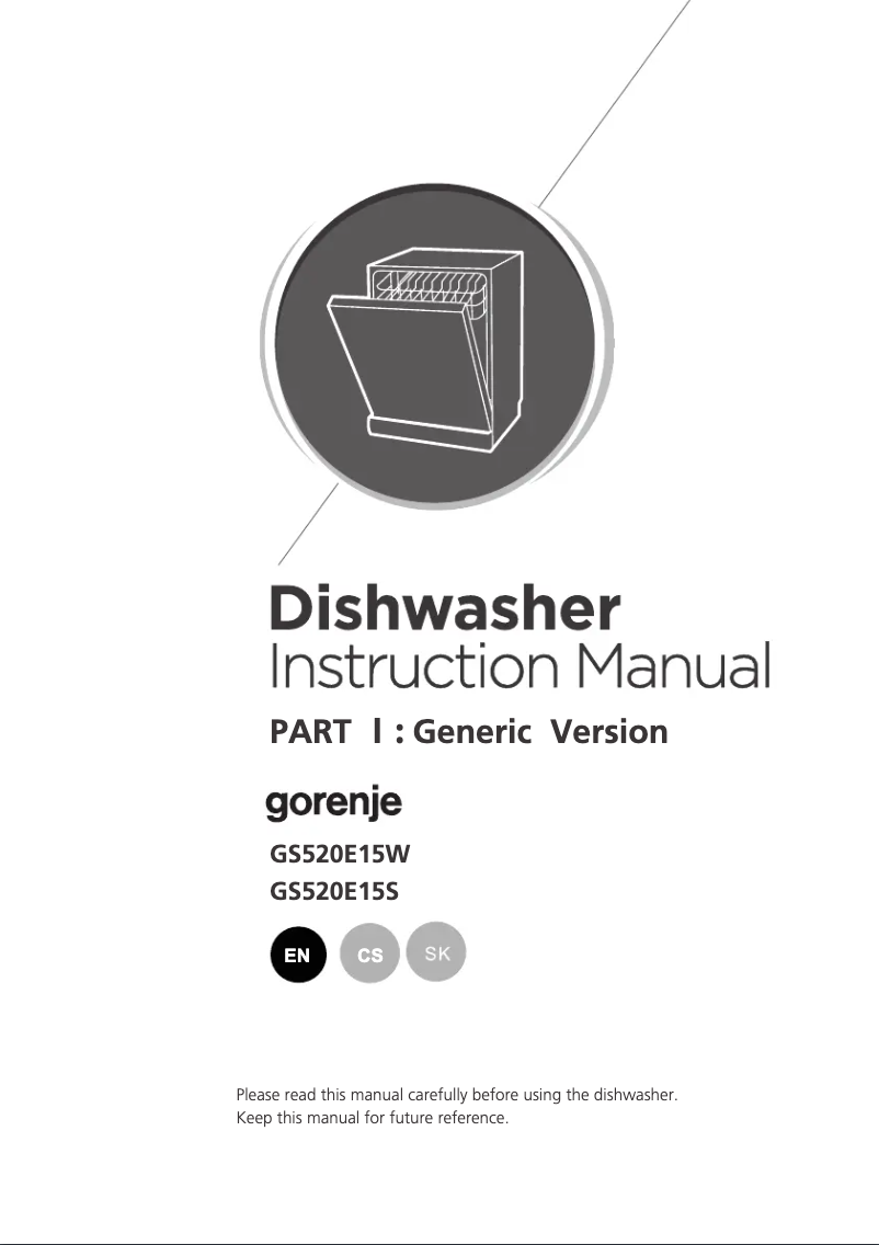 Page n°1 - Manuel utilisateur Gorenje GS520E15W