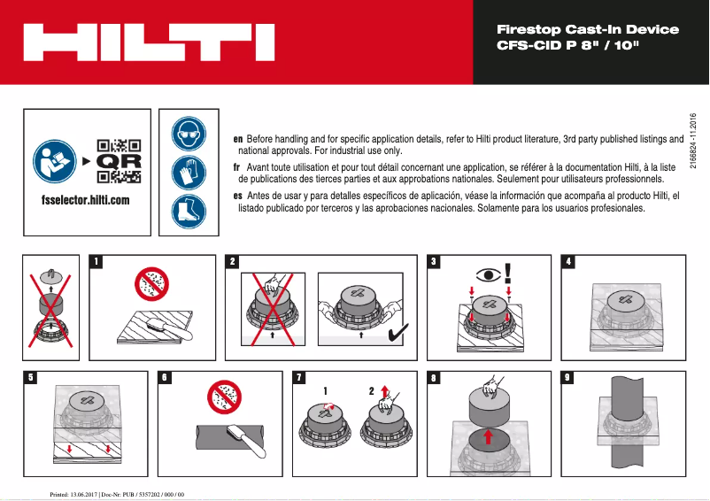 Page n°1 - Manuel utilisateur Hilti CFS-CID P