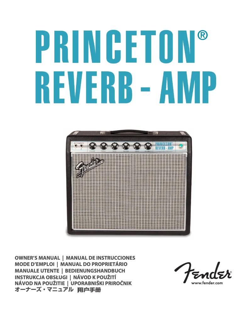 Page 1 de la notice Manuel utilisateur Fender '68 Custom Princeton Reverb