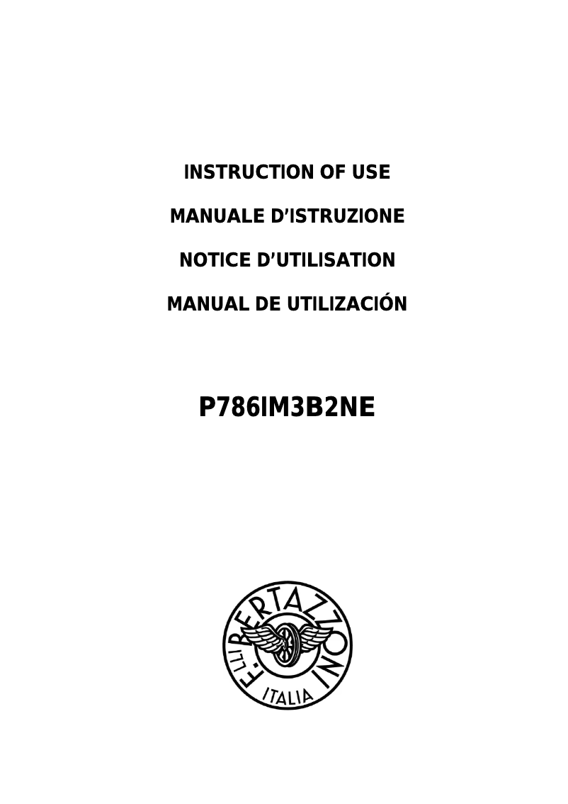 Page 1 de la notice Manuel utilisateur Bertazzoni P604IM1B2NE