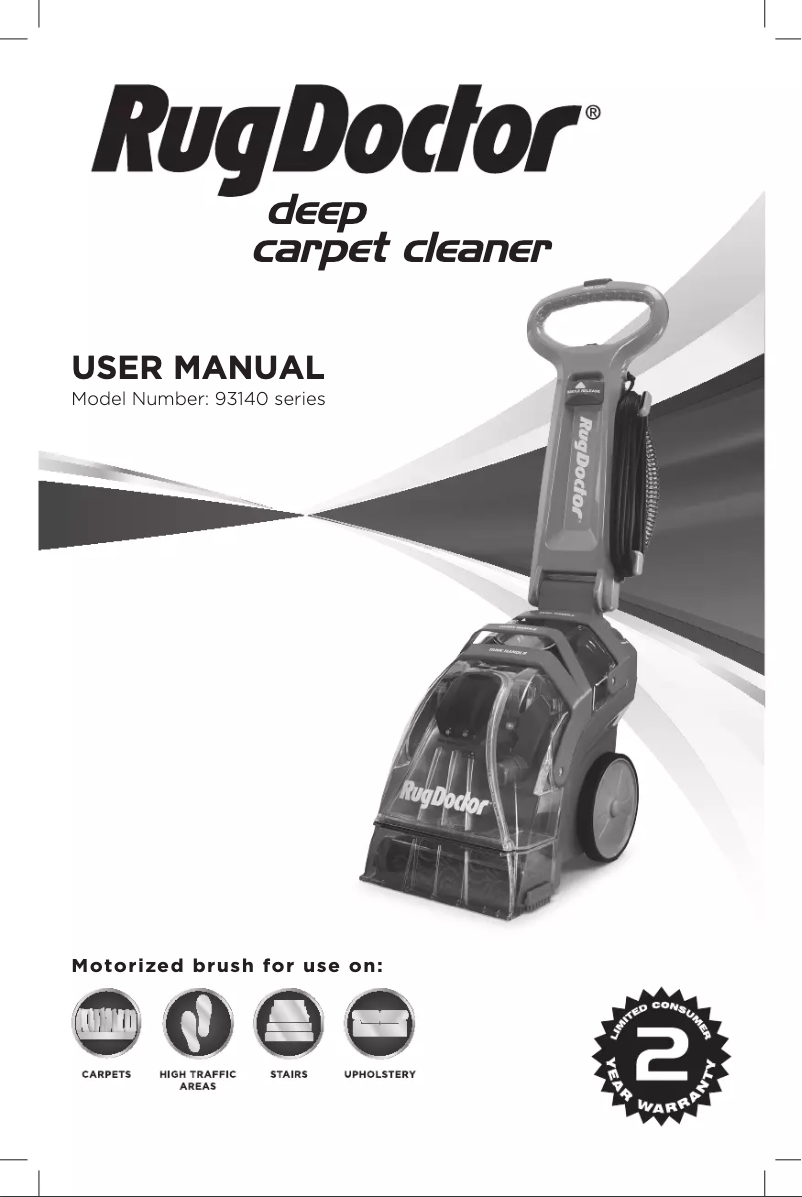 Page n°1 - Manuel utilisateur Rug Doctor 93170