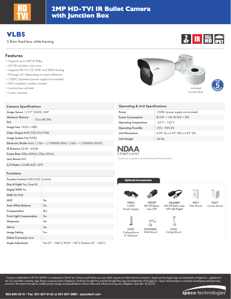 Image de la première page du manuel de l'appareil VLB5