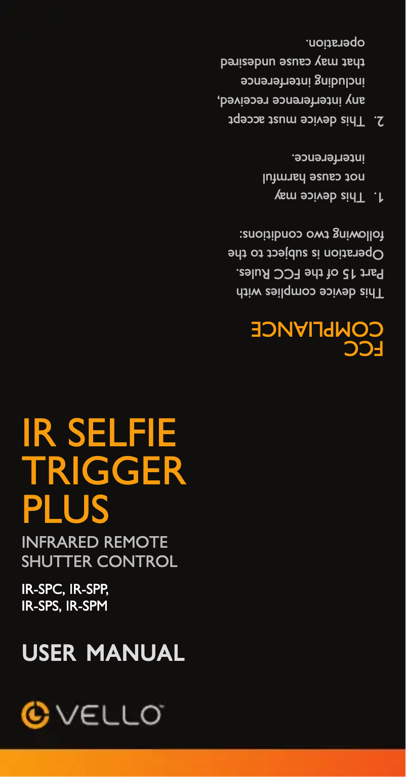 Page n°1 - Manuel utilisateur Vello IR Selfie Trigger