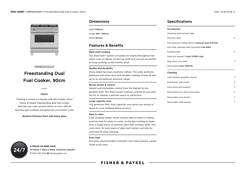 Image de la première page du manuel de l'appareil OR90SCG2X1