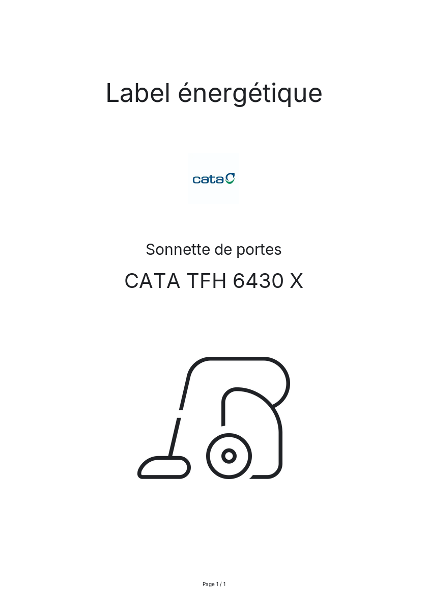 Image de la première page du manuel de l'appareil TFH 6430 X