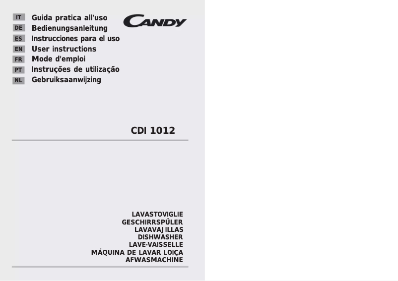 Image de la première page du manuel de l'appareil CDI 1012/4-80