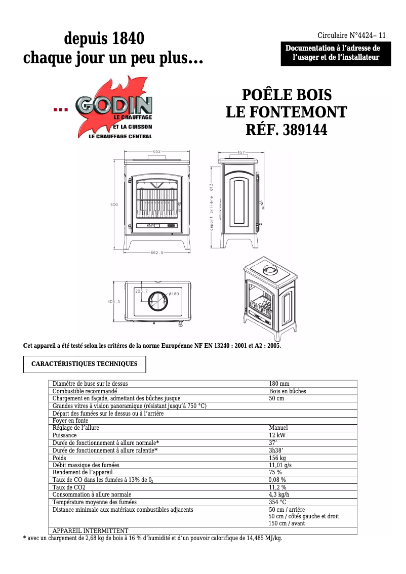 Page n°1 - Manuel utilisateur Godin Fontemont