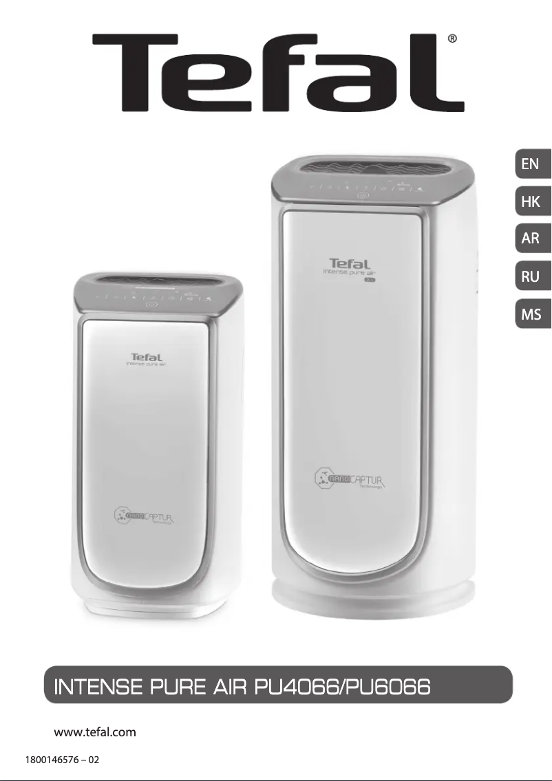 Page 1 de la notice Manuel utilisateur Tefal Intense Pure Air XL PU6066