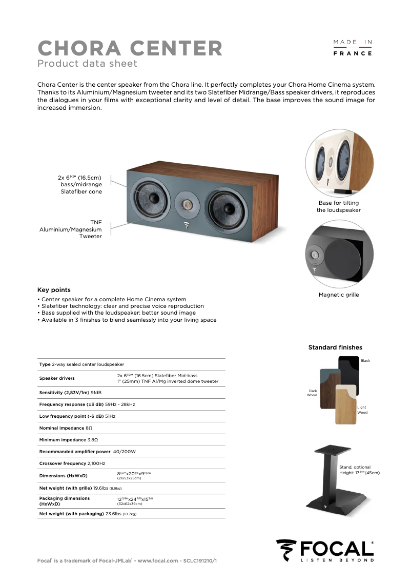 Image de la première page du manuel de l'appareil Chora Center