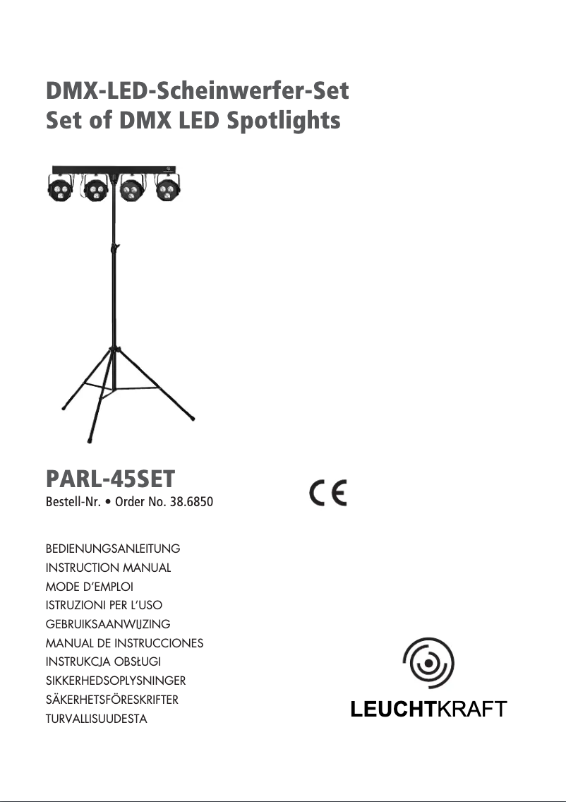 Page n°1 - Manuel utilisateur Monacor PARL-45SET