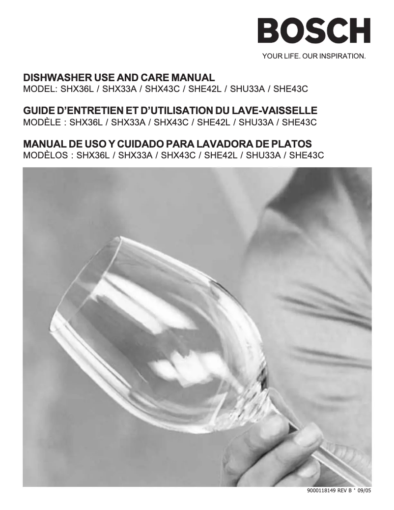 Página 1 del manual Manual de usuario Bosch SHX33A06UC