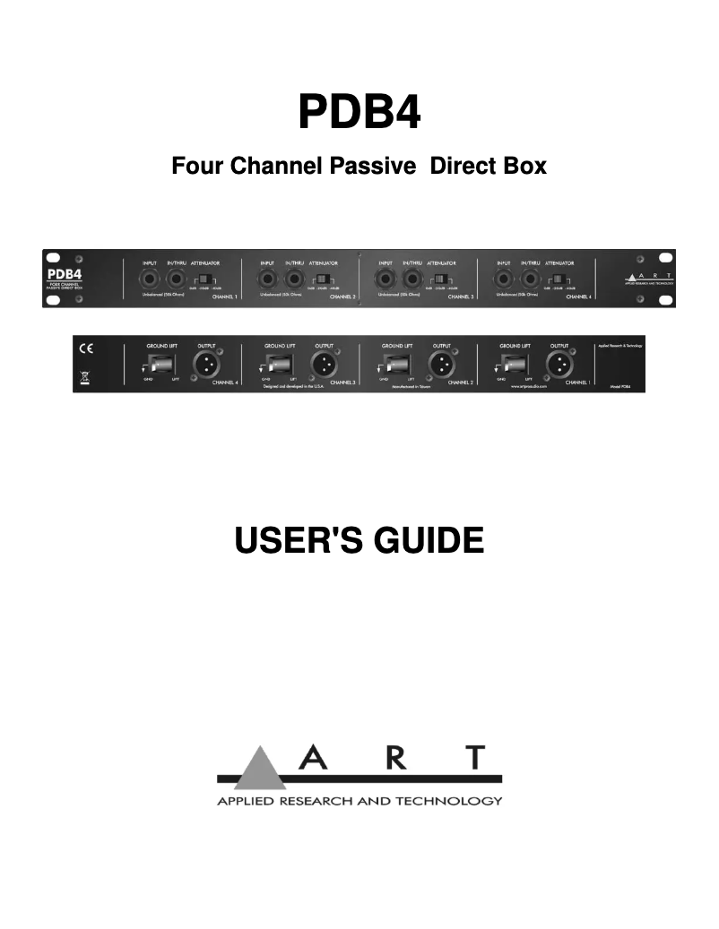 Imagen de la primera página del manual del dispositivo PDB4
