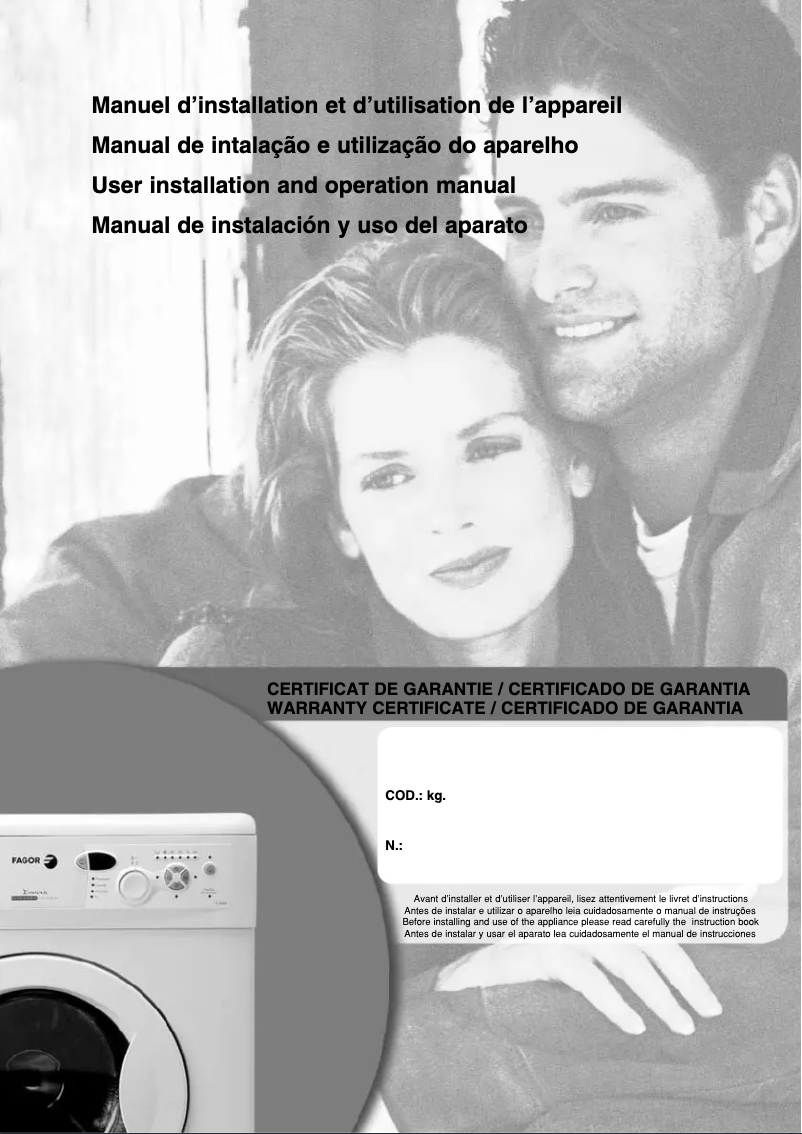 Page n°1 - Manuel utilisateur Fagor 1F-3611X