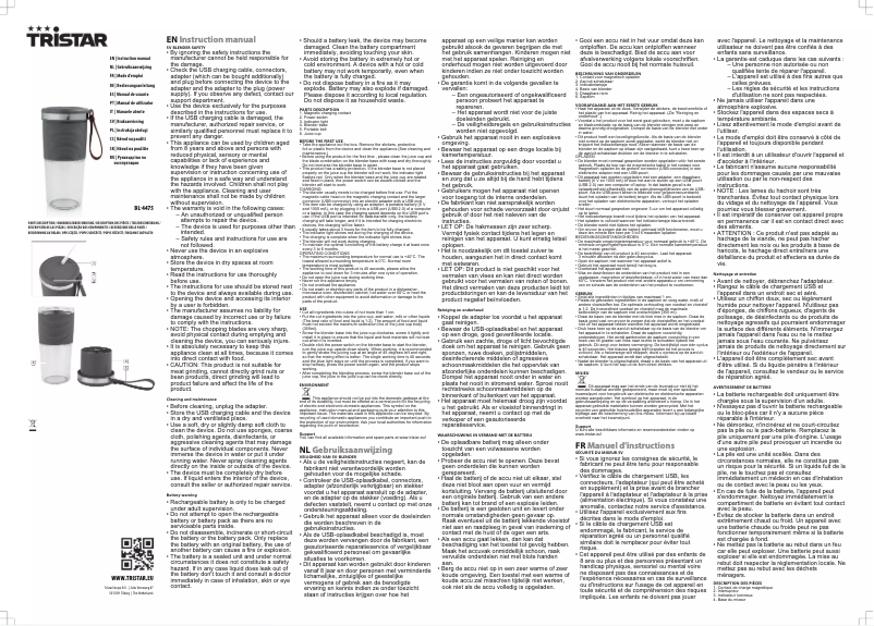 Image de la première page du manuel de l'appareil BL-4475