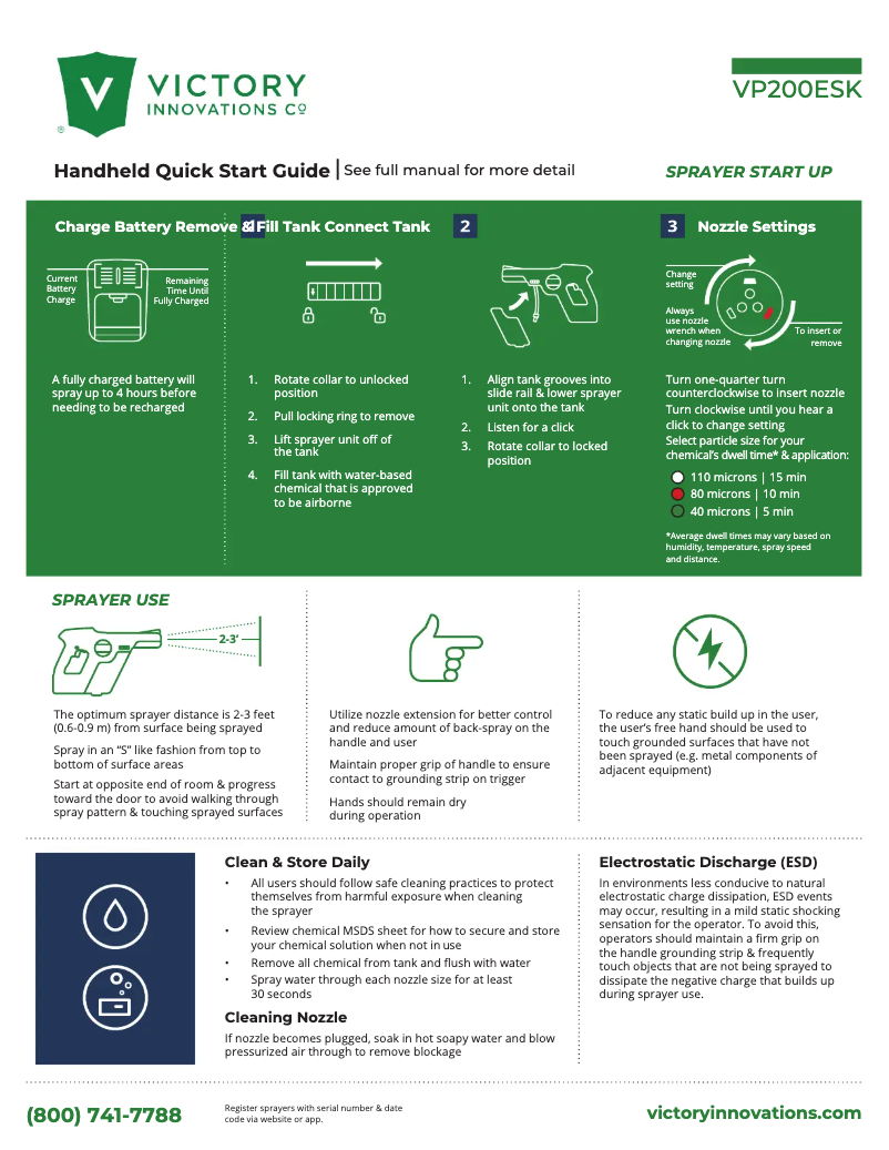 Page 1 de la notice Manuel utilisateur Victory VP200ESK