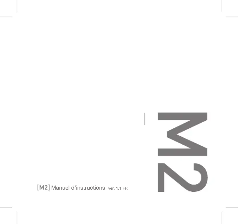 Page 1 de la notice Manuel utilisateur Cowon M2
