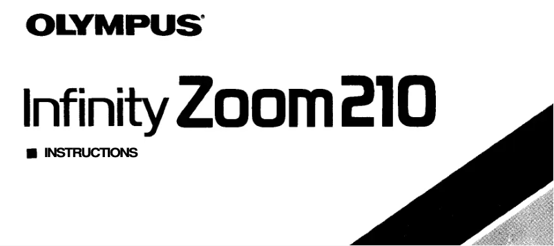 Page n°1 - Manuel utilisateur Olympus Infinity Zoom 210