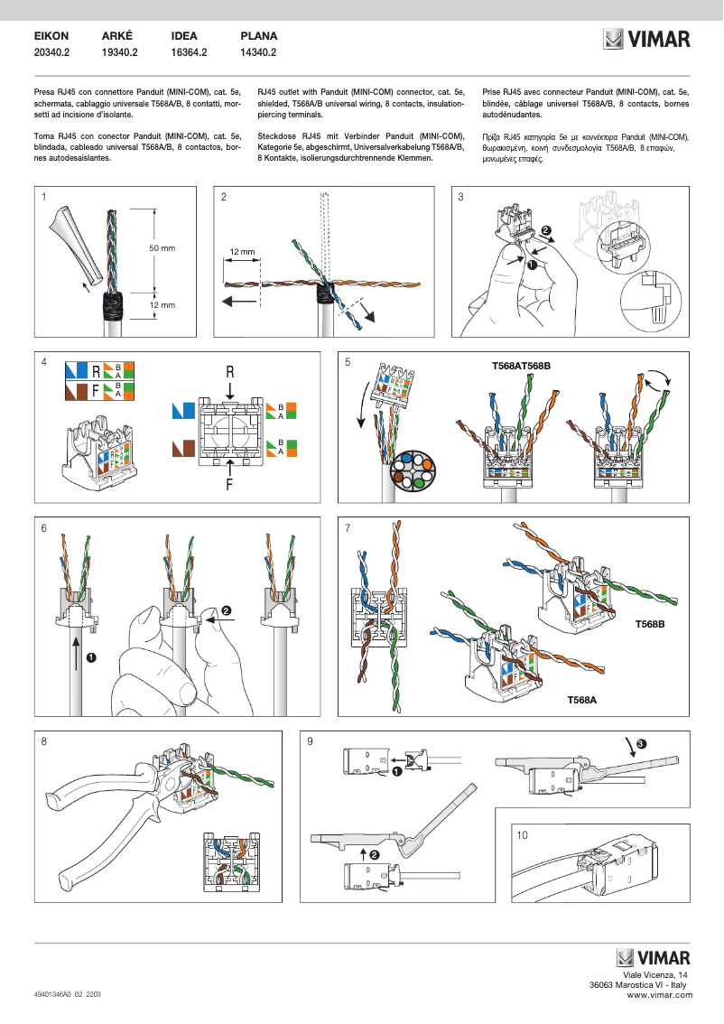 Page n°1 - Manuel utilisateur Vimar 20340.2