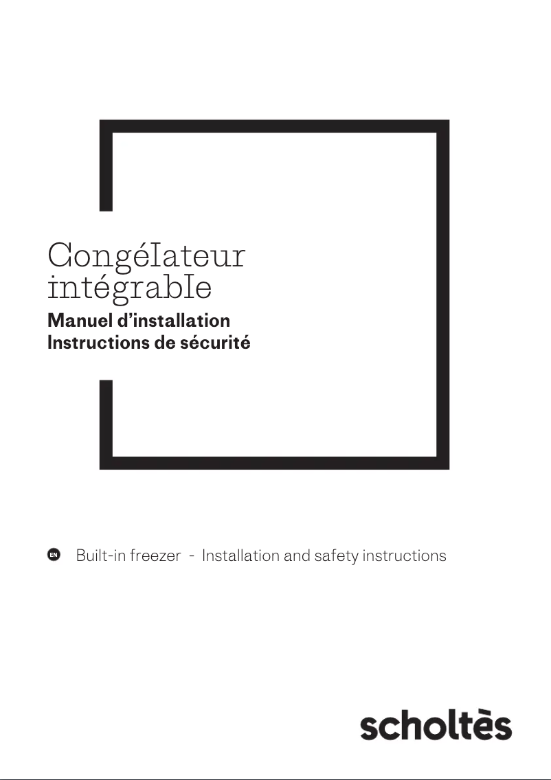 Page 1 de la notice Manuel utilisateur Scholtès SORF1197F