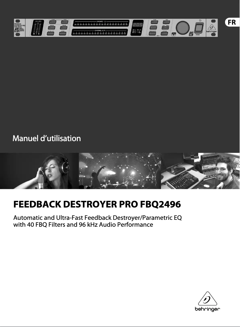 Page 1 de la notice Manuel utilisateur Behringer FBQ2496