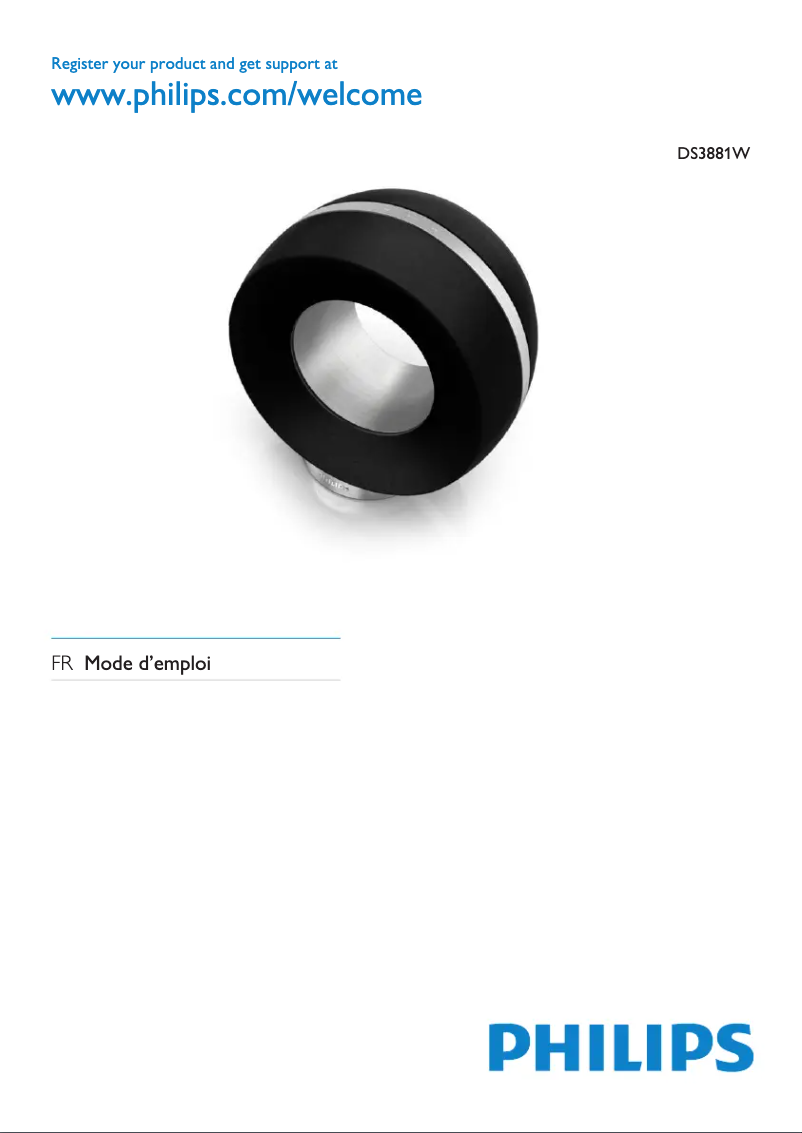 Image de la première page du manuel de l'appareil Fidelio DS3881W