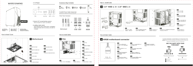 Page 1 de la notice Manuel utilisateur Mars Gaming MC777