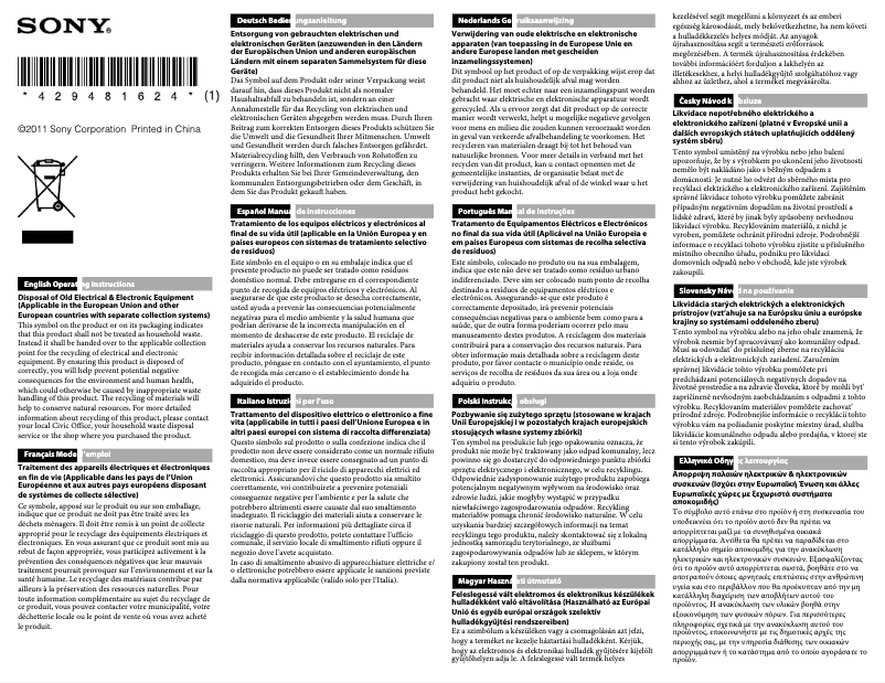Page n°1 - Manuel utilisateur Sony MDR-XD150