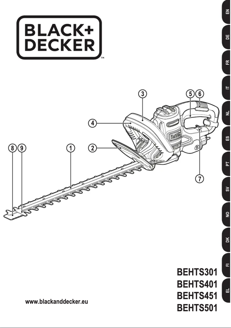 Page n°1 - Manuel utilisateur Black & Decker BEHTS501