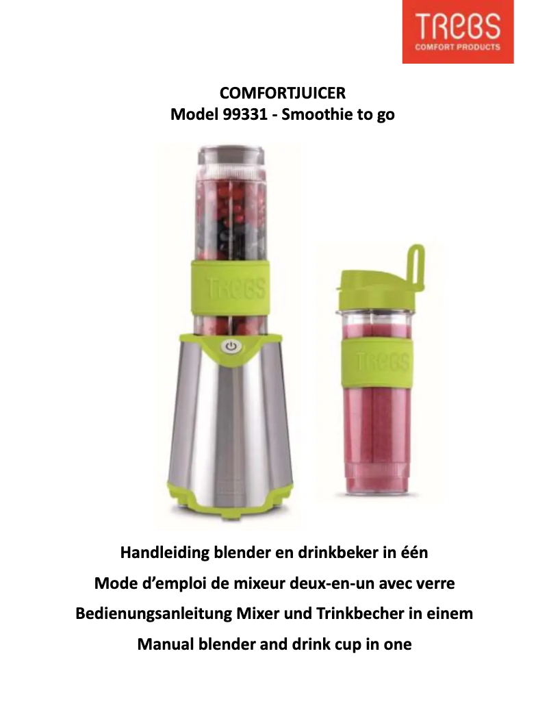 Page n°1 - Manuel utilisateur Trebs Smoothie to go 99331