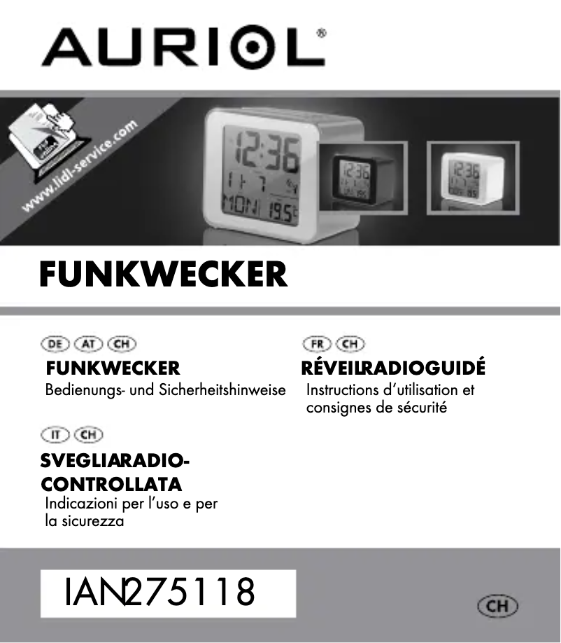 Page 1 de la notice Manuel utilisateur Auriol IAN 275118