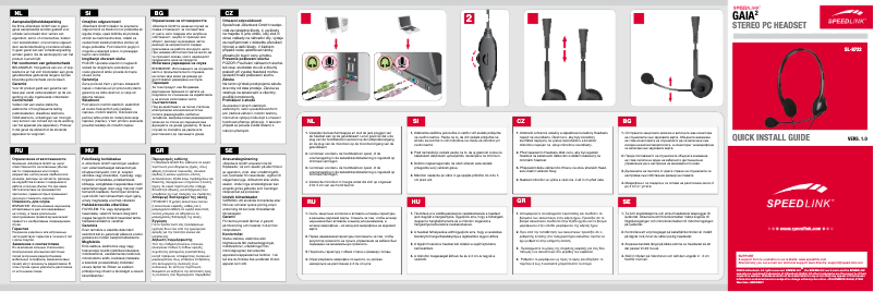 Page 1 de la notice Manuel utilisateur Speed-Link Gaia² Stereo SL-8722-SBK