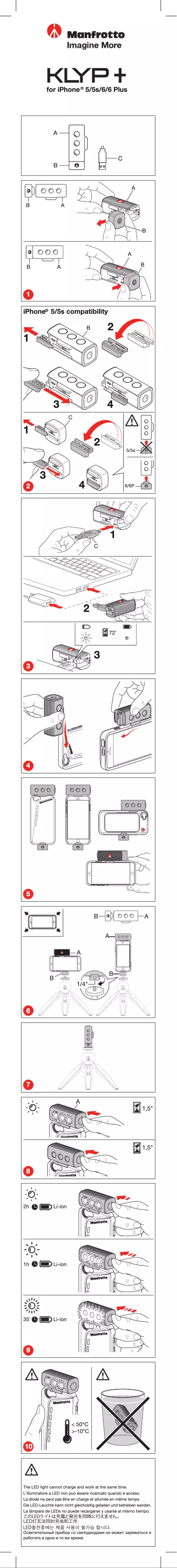 Page 1 de la notice Manuel utilisateur Manfrotto MLKLYP6